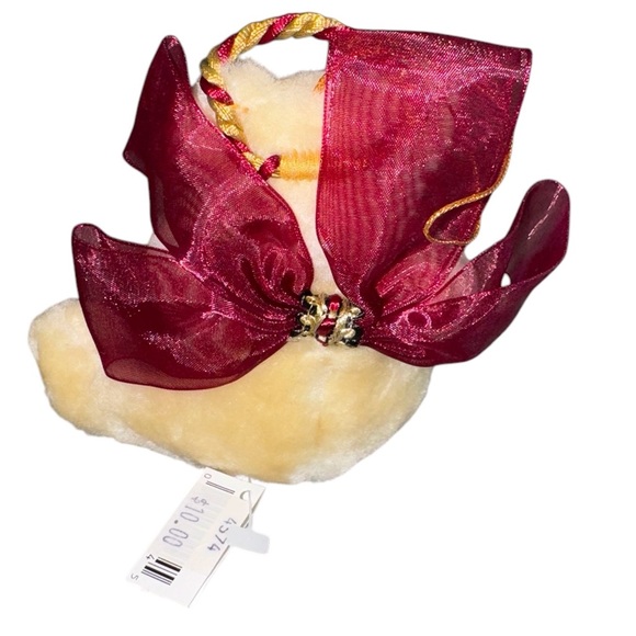 Vintage Russ Berrie & Co 90s Teddy Bear Ornament With Bow & Halo #4574 NWT - Picture 6 of 11